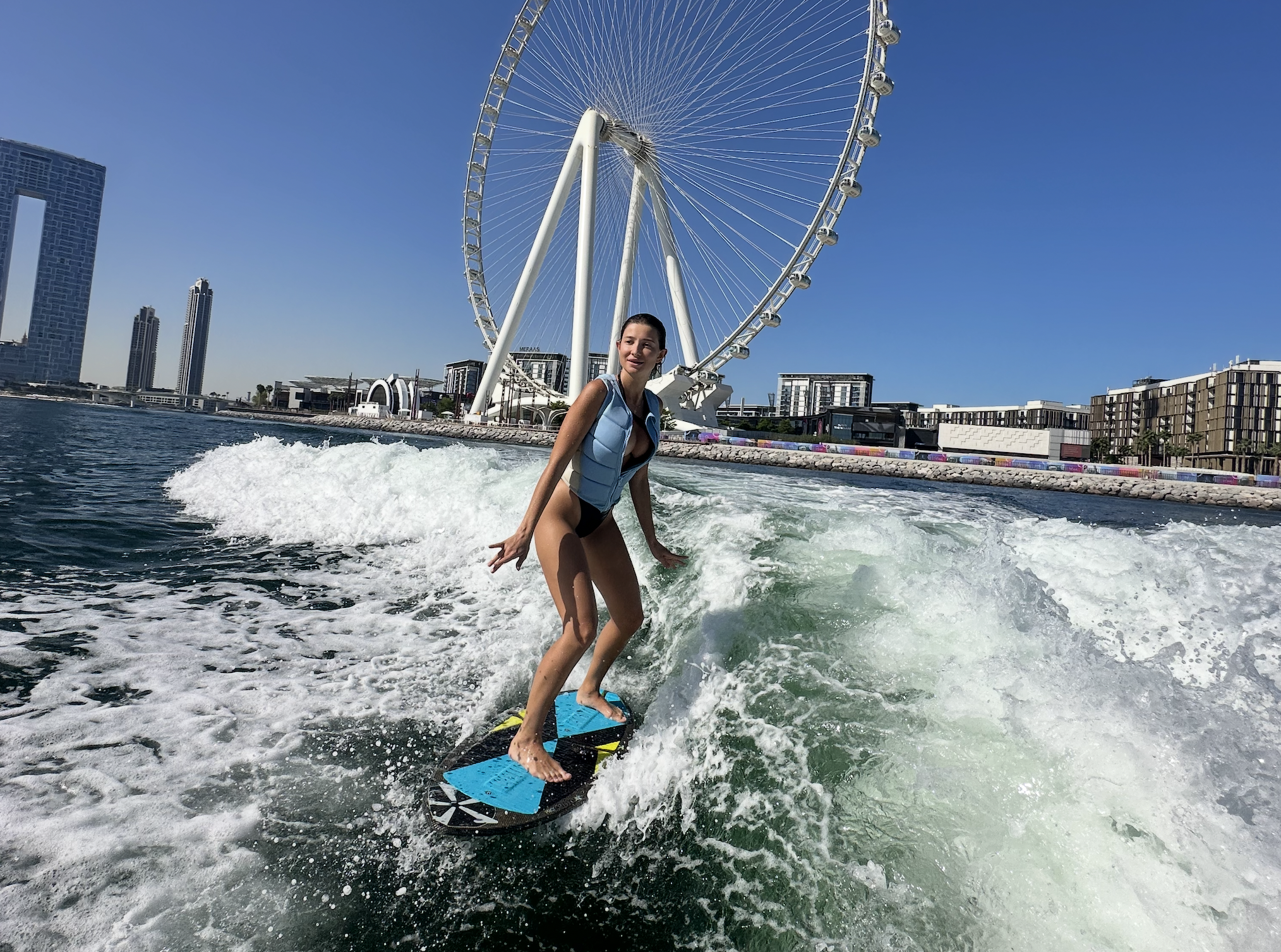 Wakeboarding action shot in Dubai